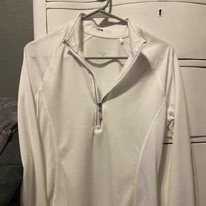 white quarter zip